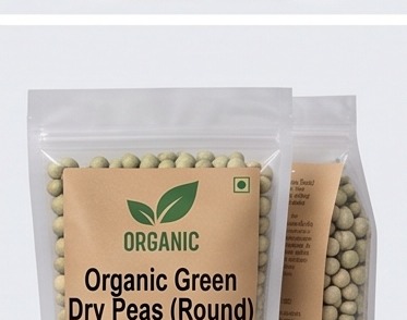 Organic Green Dry Peas (Round)